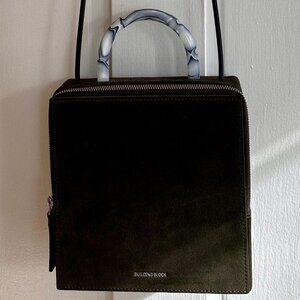 Building Block Box Bag in Moss